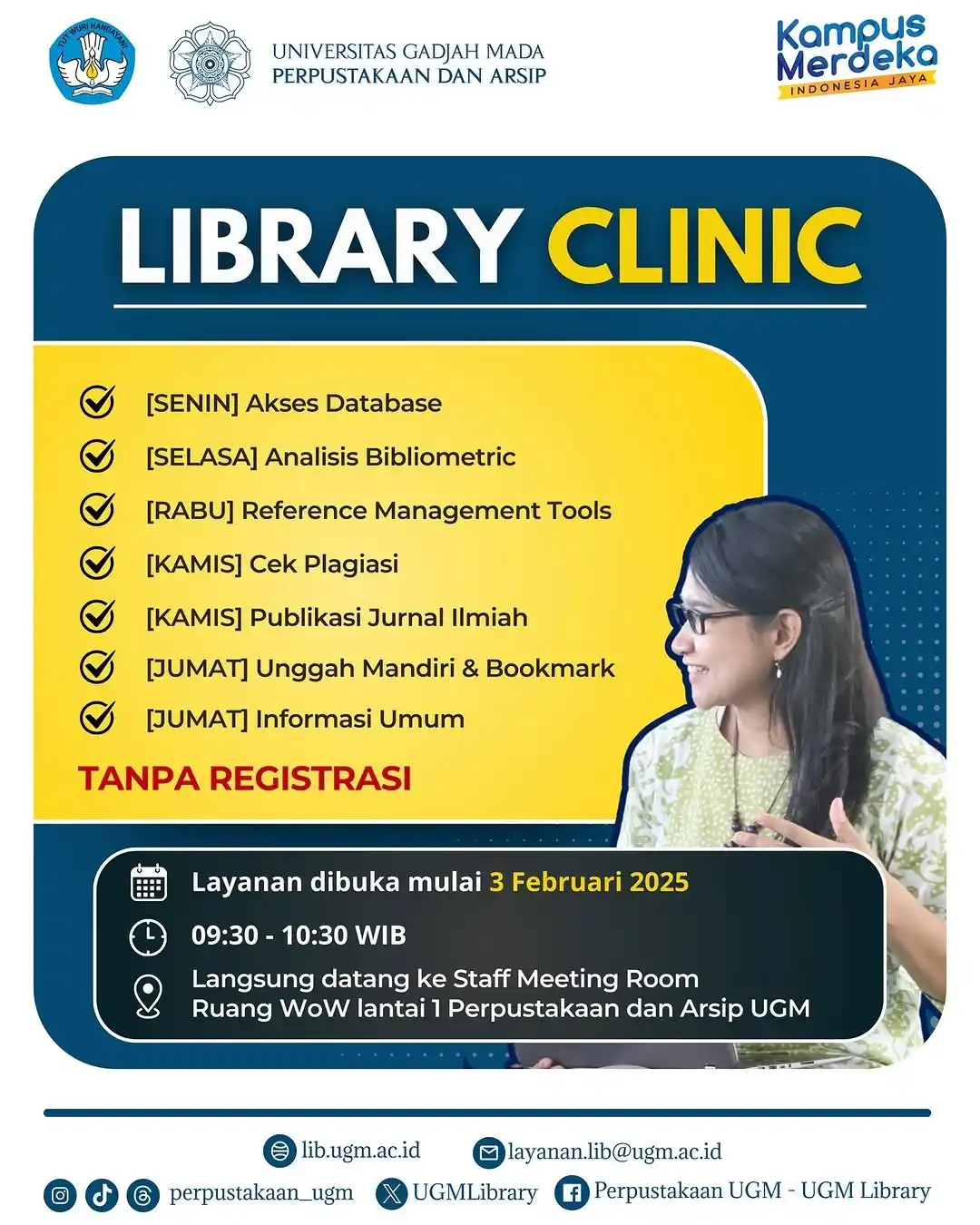 Image from 1001 Kegiatan UGM: *[Library Clinic]*  📚✨ Apa Itu Library Clinic? ✨📚 Library Clinic ada...