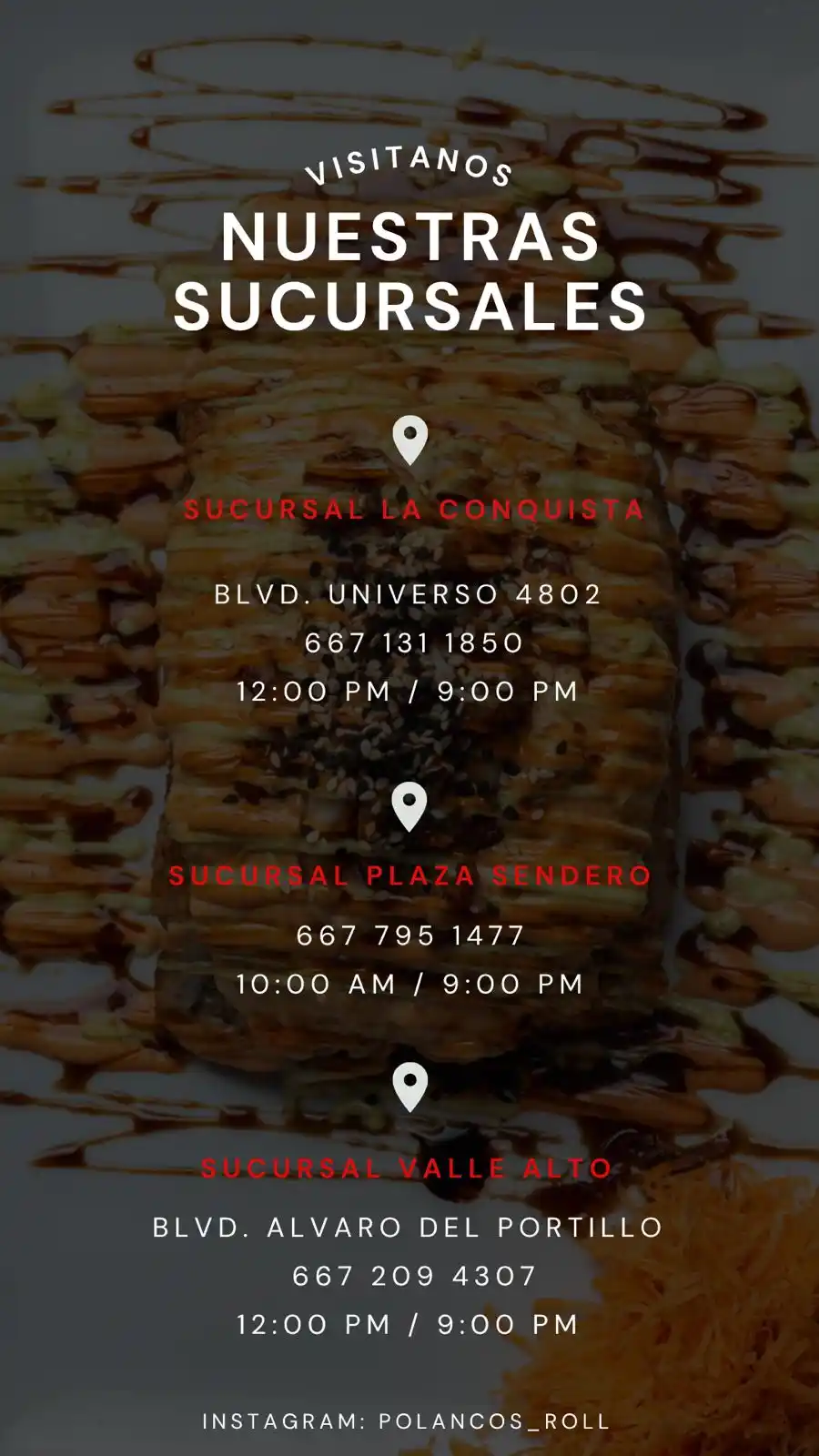 Image from LoViConLevy: _¡Los esperamos el día de hoy en nuestras sucursales!_ *POLANCO’S RO...