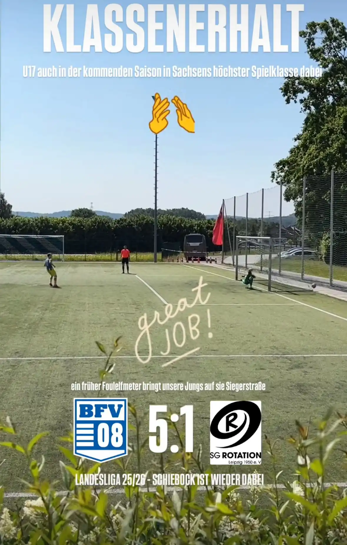 Image from Bischofswerdaer FV 08: NACHWUCHS | Klassenerhalt 🔵⚽️⚪️ …   … für unsere U17!! Mit 5:1 schick...