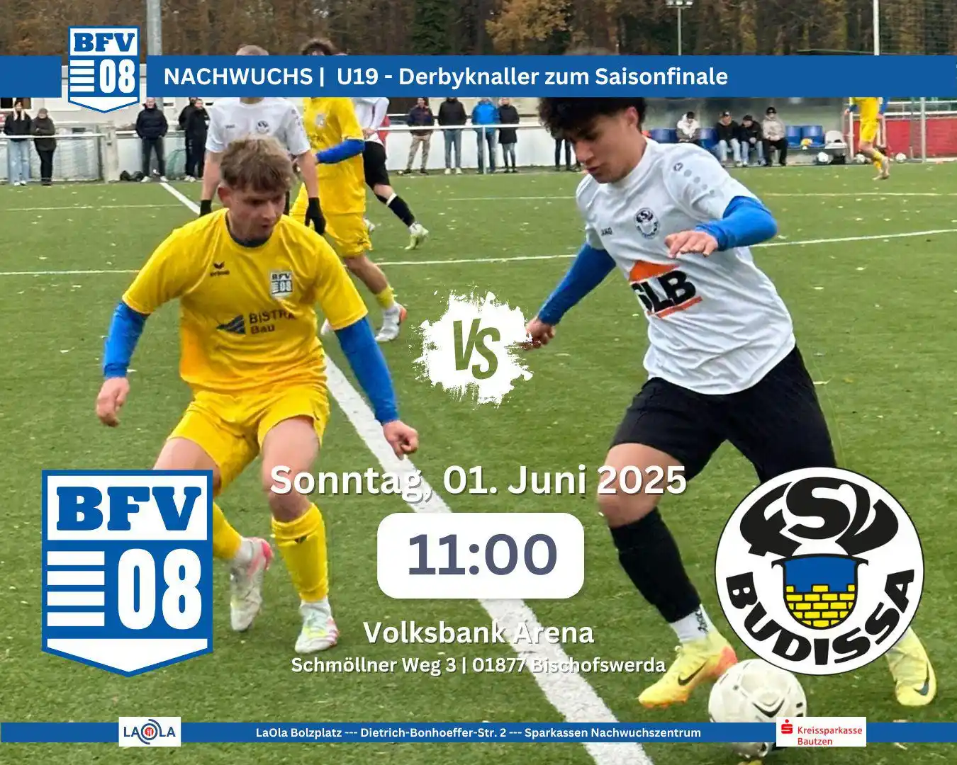 Image from Bischofswerdaer FV 08: NACHWUCHS | U19-Derbyknaller zum Saisonfinale 🔵⚽️⚪️ … Wir sprechen s...