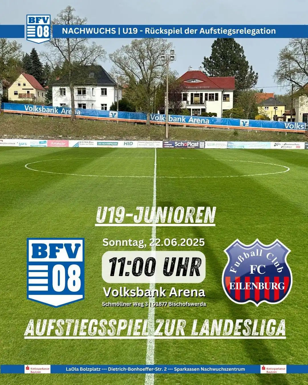Image from Bischofswerdaer FV 08: NACHWUCHS | U19 - Rückspiel der Aufstiegsrelegation 🔵⚽️⚪️ … Durch de...