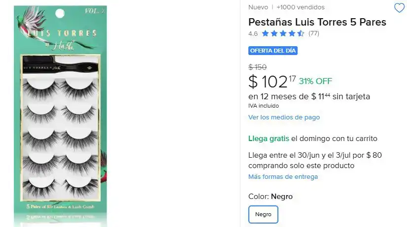 Image from Ofertones México : OFERTÓN DEL DÍA, 5 PARES DE PESTAÑAS J-LASH🔥 Pestañas Luis Torres 5 P...