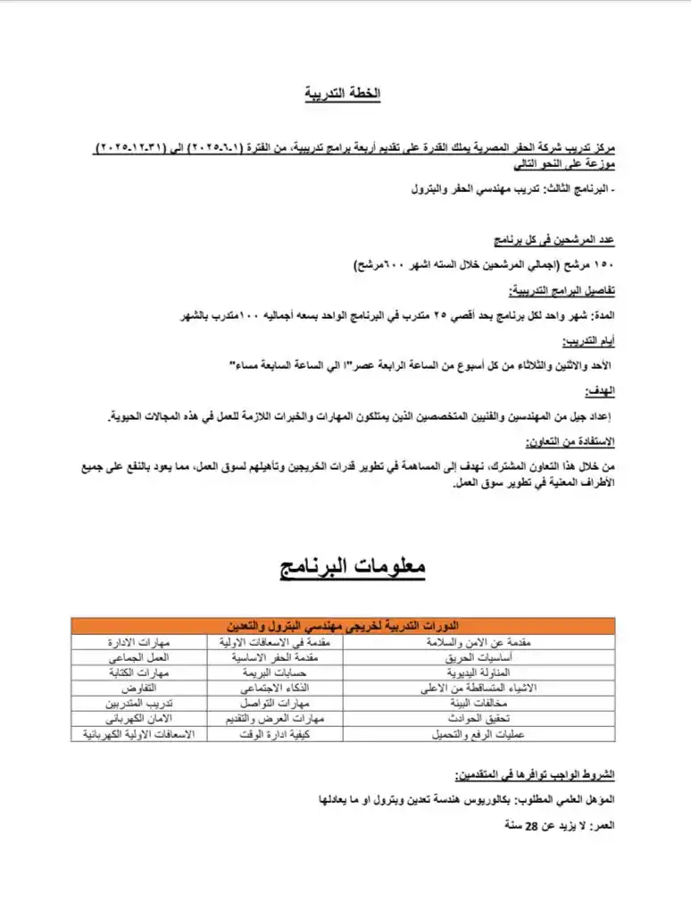 Image from Graduate Geologists Union: *وزير العمل: فتح باب التقديم على 600 منحة مجانية للتدريب في مجالات الخ...