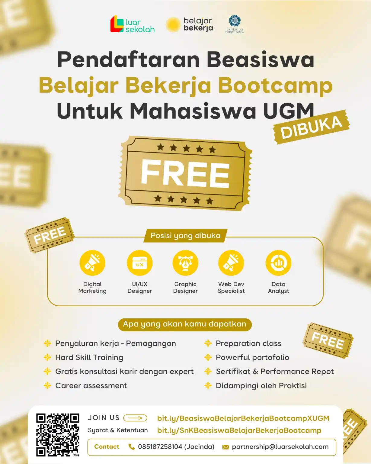 Image from 1001 Kegiatan UGM: *🎓 [PENDAFTARAN BEASISWA BELAJAR BEKERJA BOOTCAMP LUARSEKOLAH KHUSUS ...