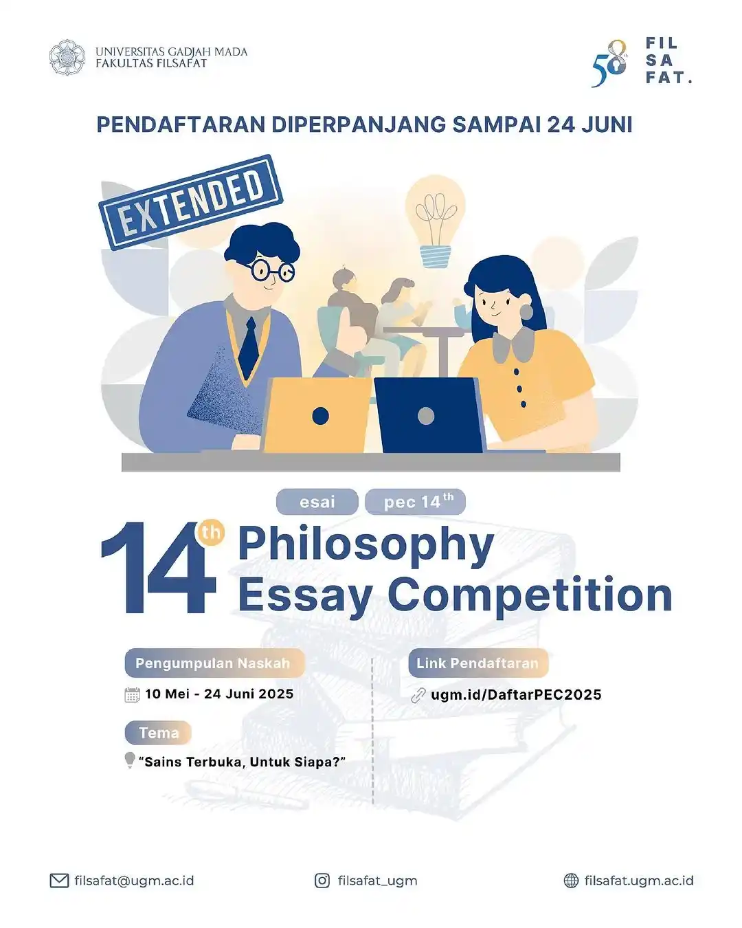 Image from 1001 Kegiatan UGM: *Pendaftaran Philosophy Essay Competition tahun 2025 Diperpanjang!*  K...