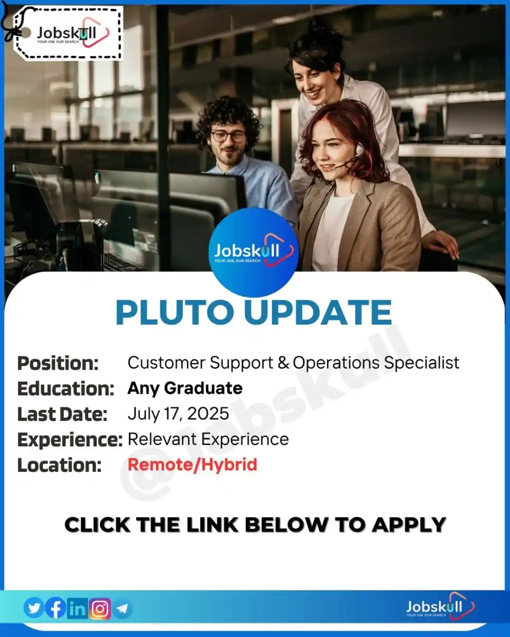 Image from Jobskull official: ✅Pluto Work from Home Jobs 2025 | Customer Support 👉Apply Here =>http...