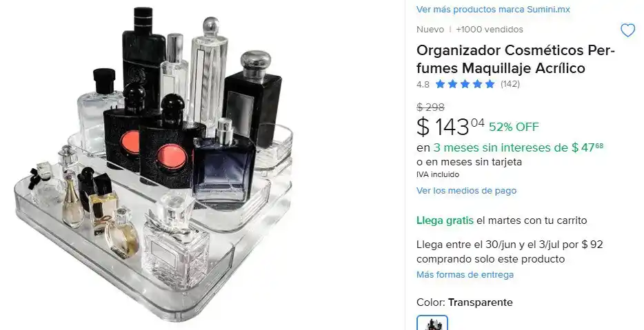 Image from Ofertones México : PON ORDEN EN TUS PERFUMES🔥 Organizador Cosméticos Perfumes Maquillaje...