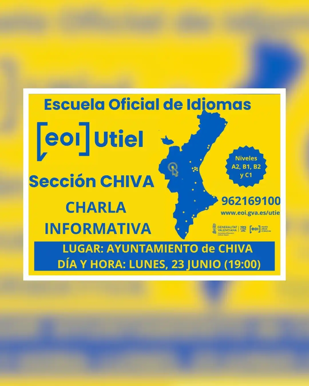 Image from Urbanizaciones y diseminados - Ayuntamiento de Chiva: 🔵 ¿Quieres aprender inglés sin salir de Chiva? 📍 Charla informativa ...