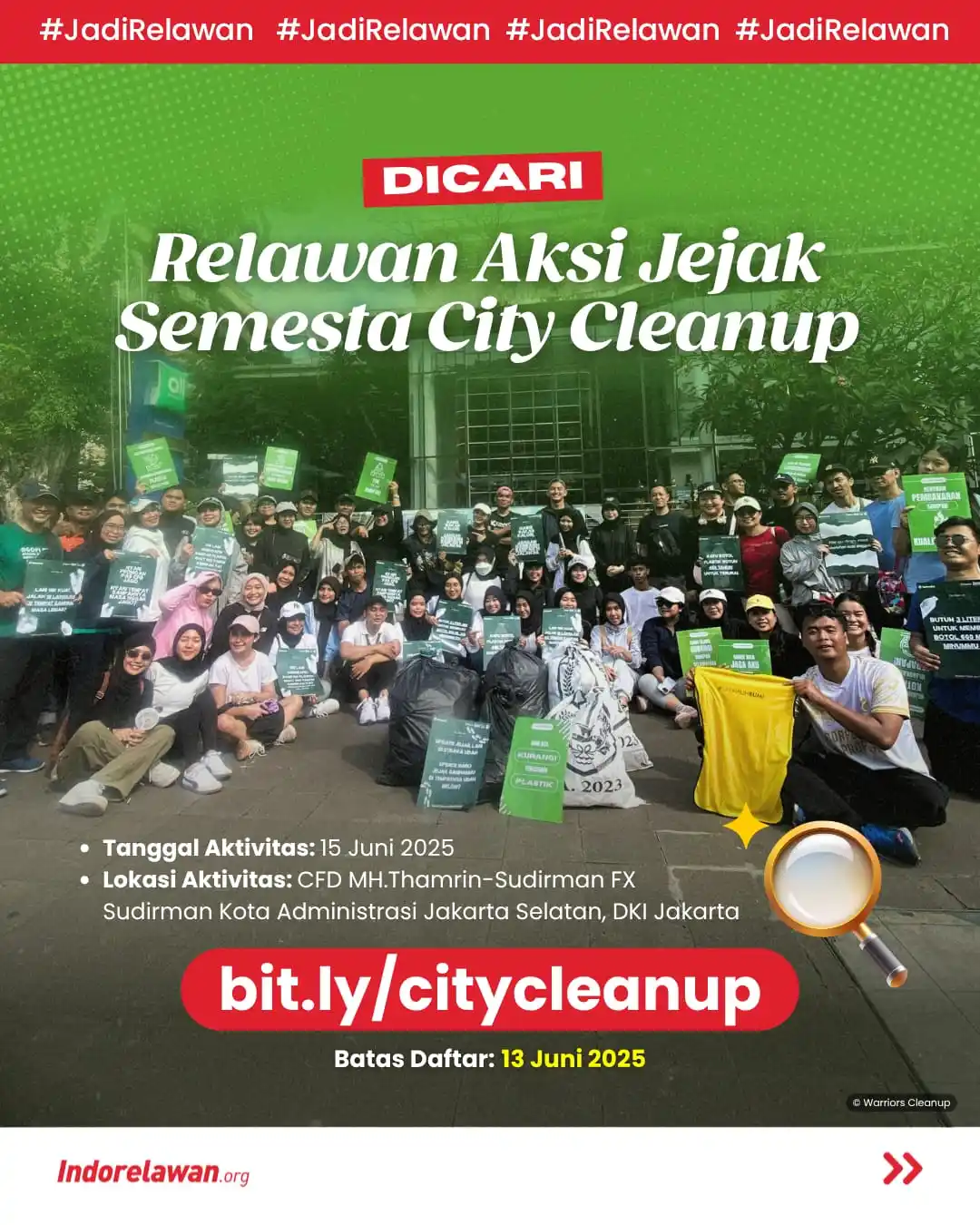 Image from Indorelawan: 🌿 Saatnya ambil bagian jaga bumi bareng Warriors Cleanup! Bukan cuma ...