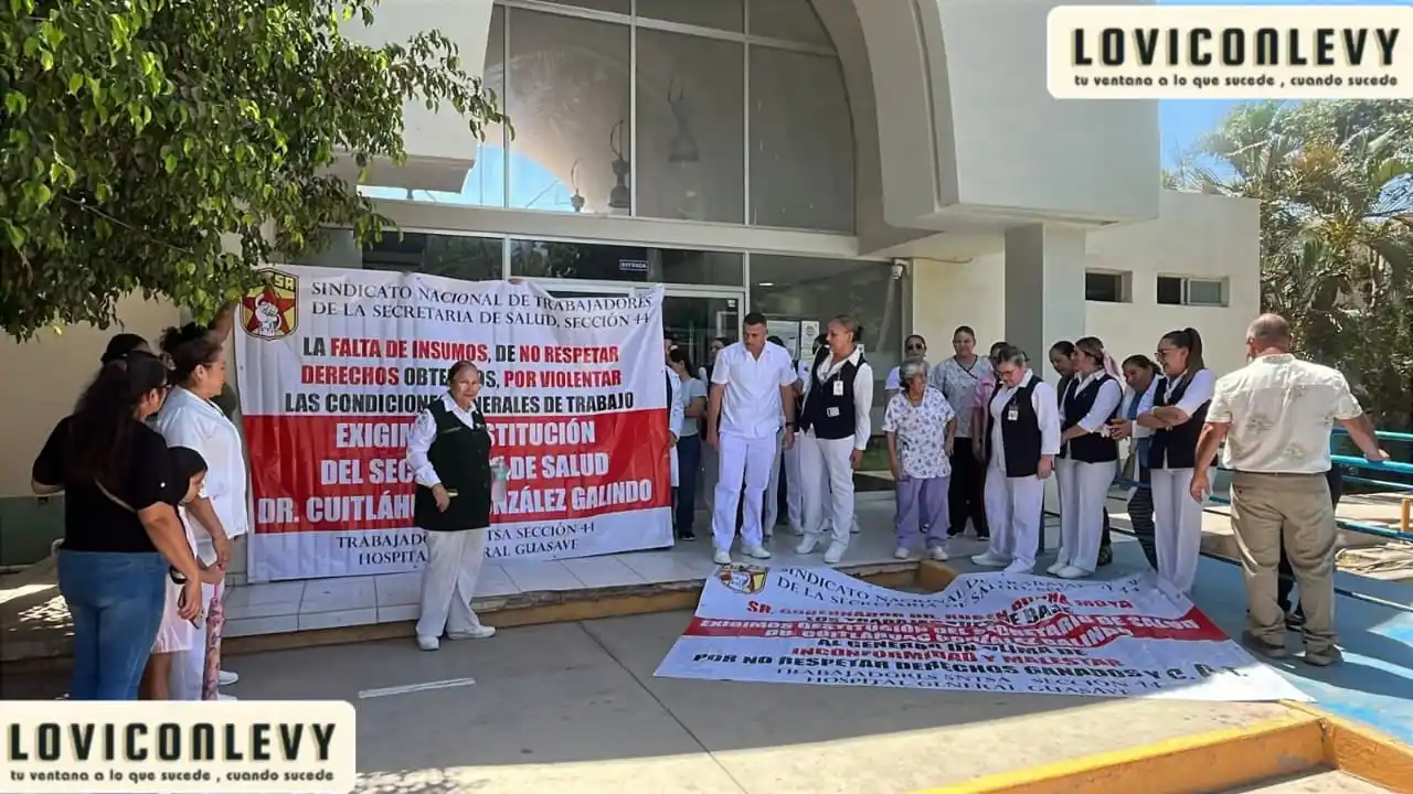 Image from LoViConLevy: Se manifiestan trabajadores sindicalizados de la Secretaría de Salud e...