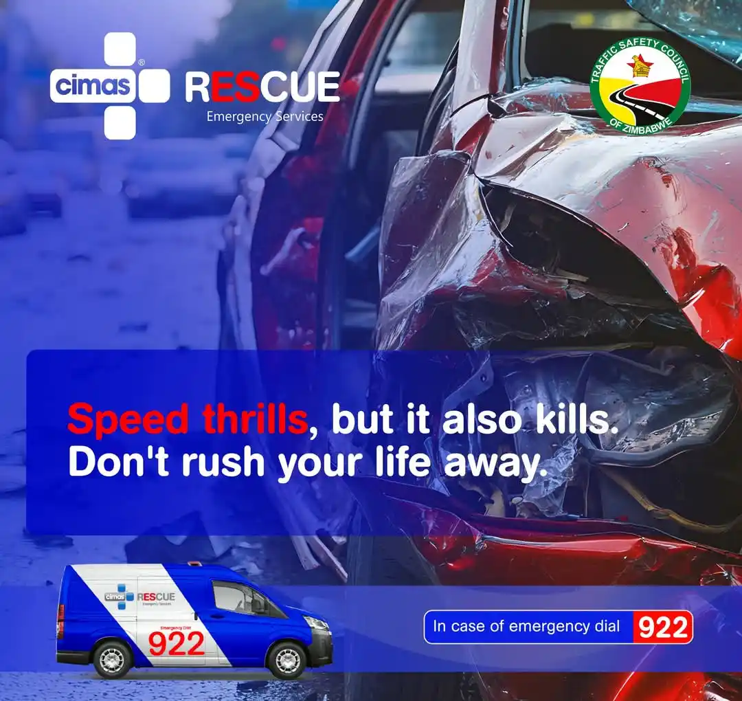 Image from Cimas Health Group: Speed thrills, but it also kills. Don't rush your life away. Traffic S...
