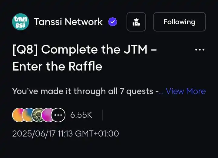 Image from Web3 Crypto Planet: 📍Tanssi New Task ✅ Reward : 500,000 Tanssi *Complete task here👇* ht...