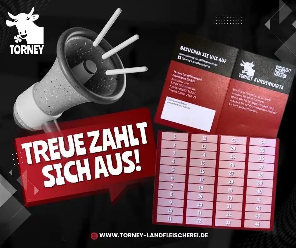 Image from Torney Landfleischerei : 🎉 Treue zahlt sich aus! 🎉 Bei uns sammelst du Stempel für jeden Ein...