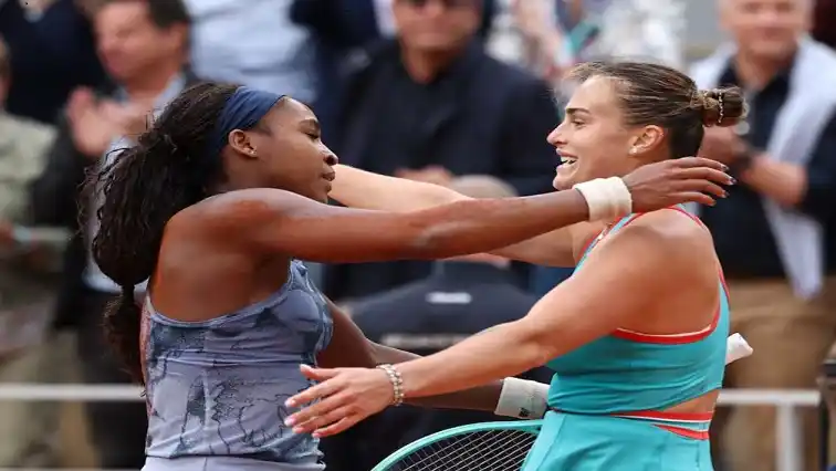Image from SABC News: World number one tennis player Aryna Sabalenka says she has apologised...