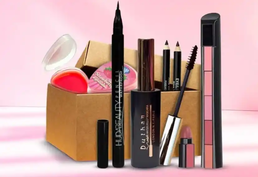 Image from Marketic Seller : All in One Beauty Kit ,Huda Beauty 5in1 Matte Finish Lipstick + Huda B...
