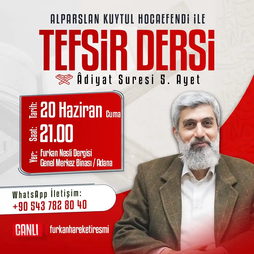 Image from Alparslan KUYTUL: Alparslan Kuytul Hocaefendi ile tefsir dersi kaldığı yerden devam ediy...