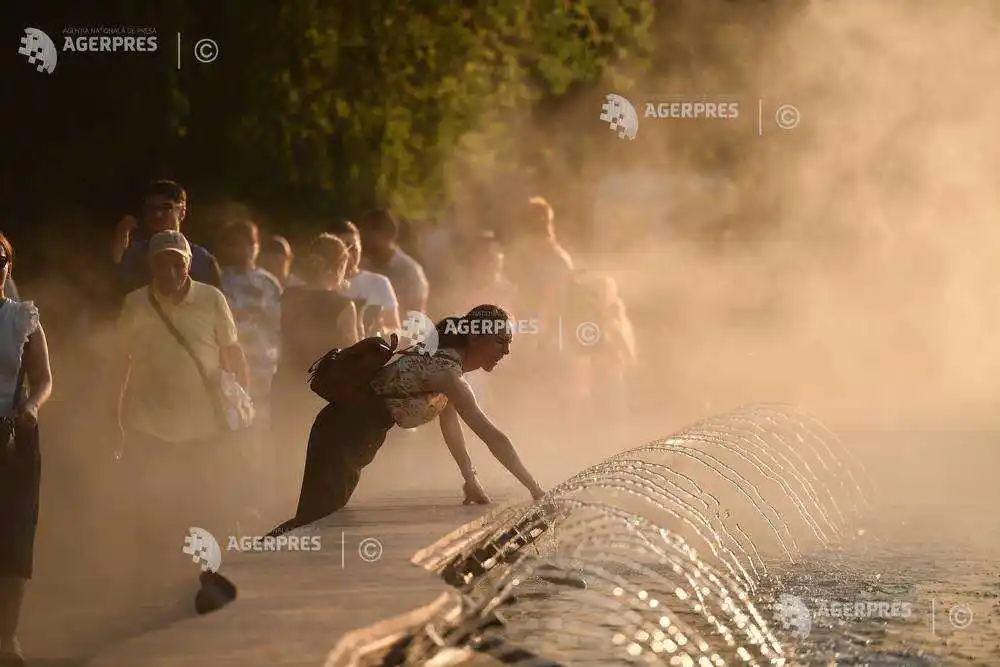 Image from Agerpres: *ANM: Cod galben de caniculă în patru județe, miercuri; temperaturi ri...