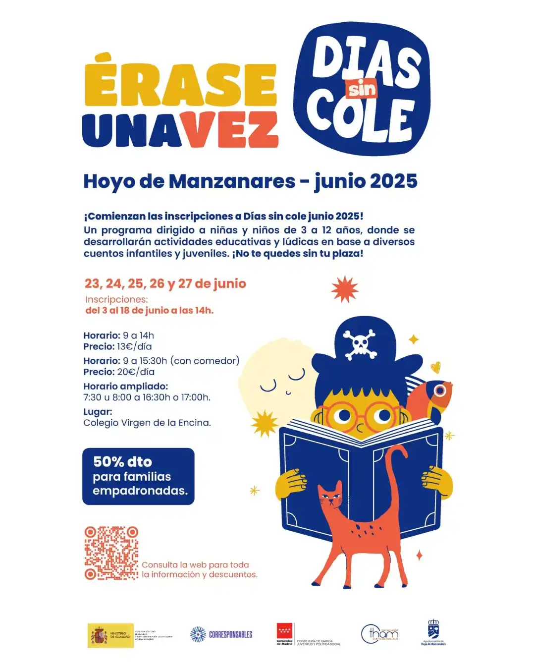 Image from Hoyo de Manzanares Actualidad: ¡Comienzan las inscripciones a los Días sin Cole de junio! 📚📖 Se ac...
