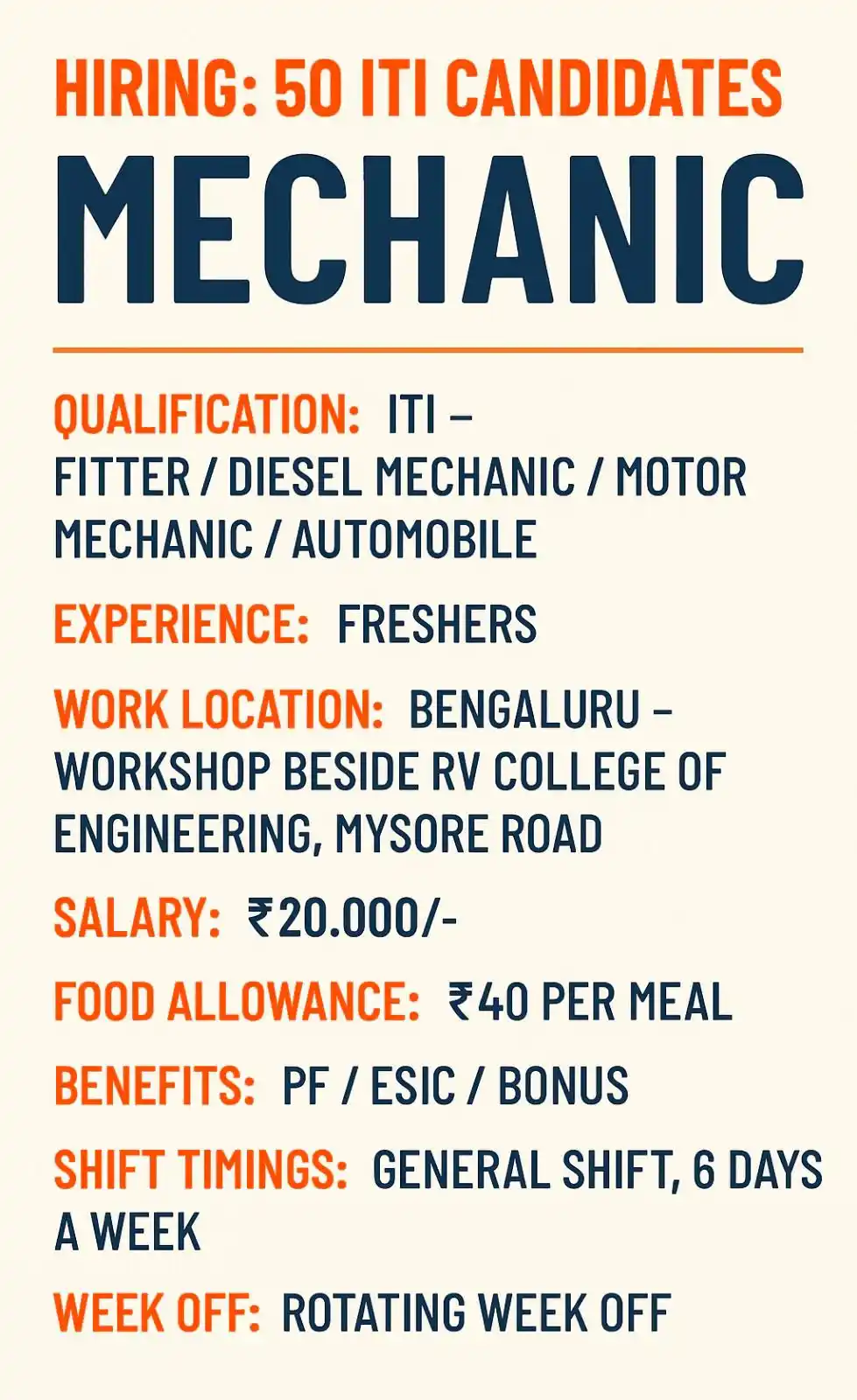 Image from 🌟Vratha Academy - CareerBridge Channel🌟: *_Contact HR: 9482848565 /9538143431_* *🚨 Job Alert: Shared as recei...
