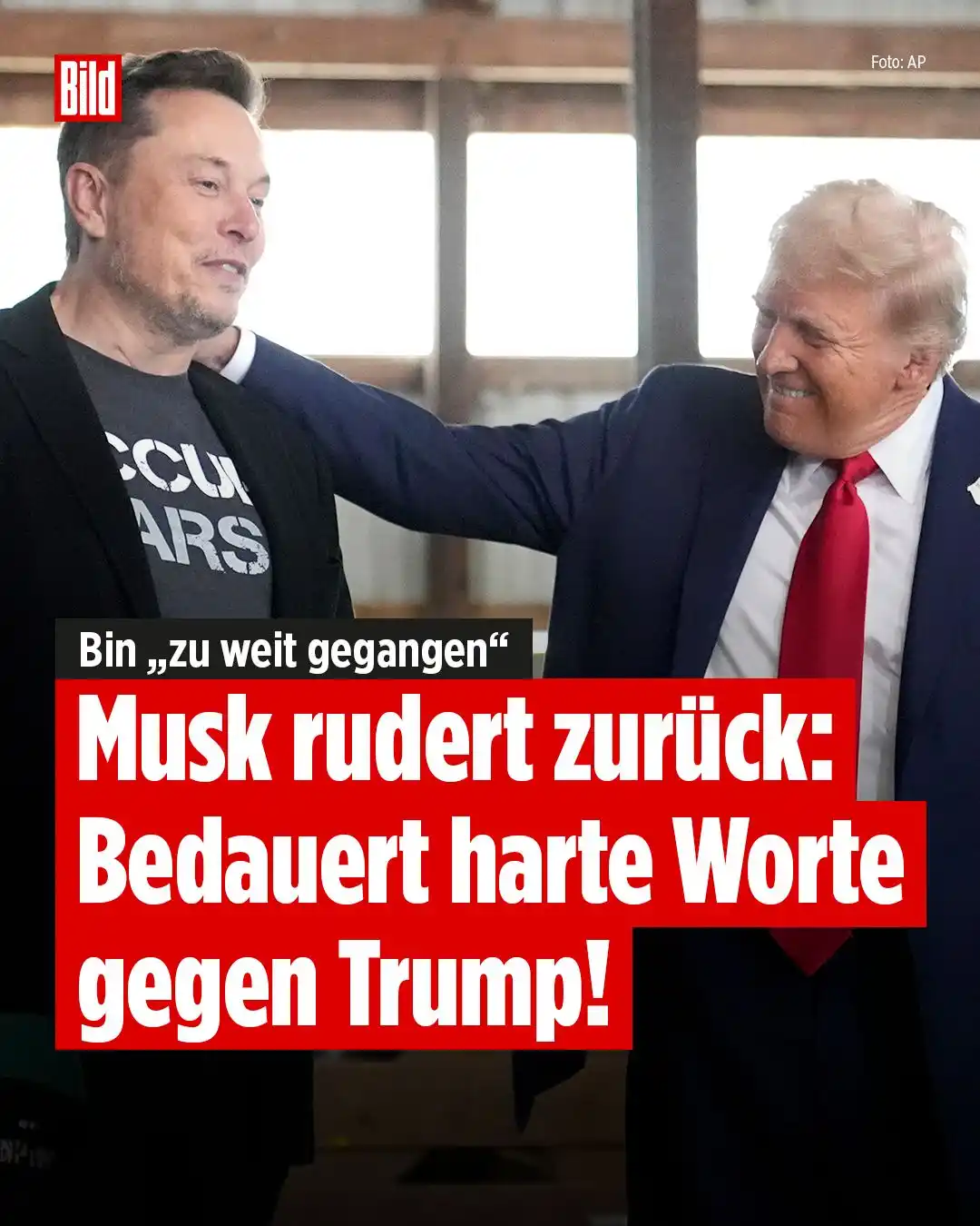 Image from BILD: Der öffentlich ausgetragene Streit zwischen US-Präsident Donald Trump ...