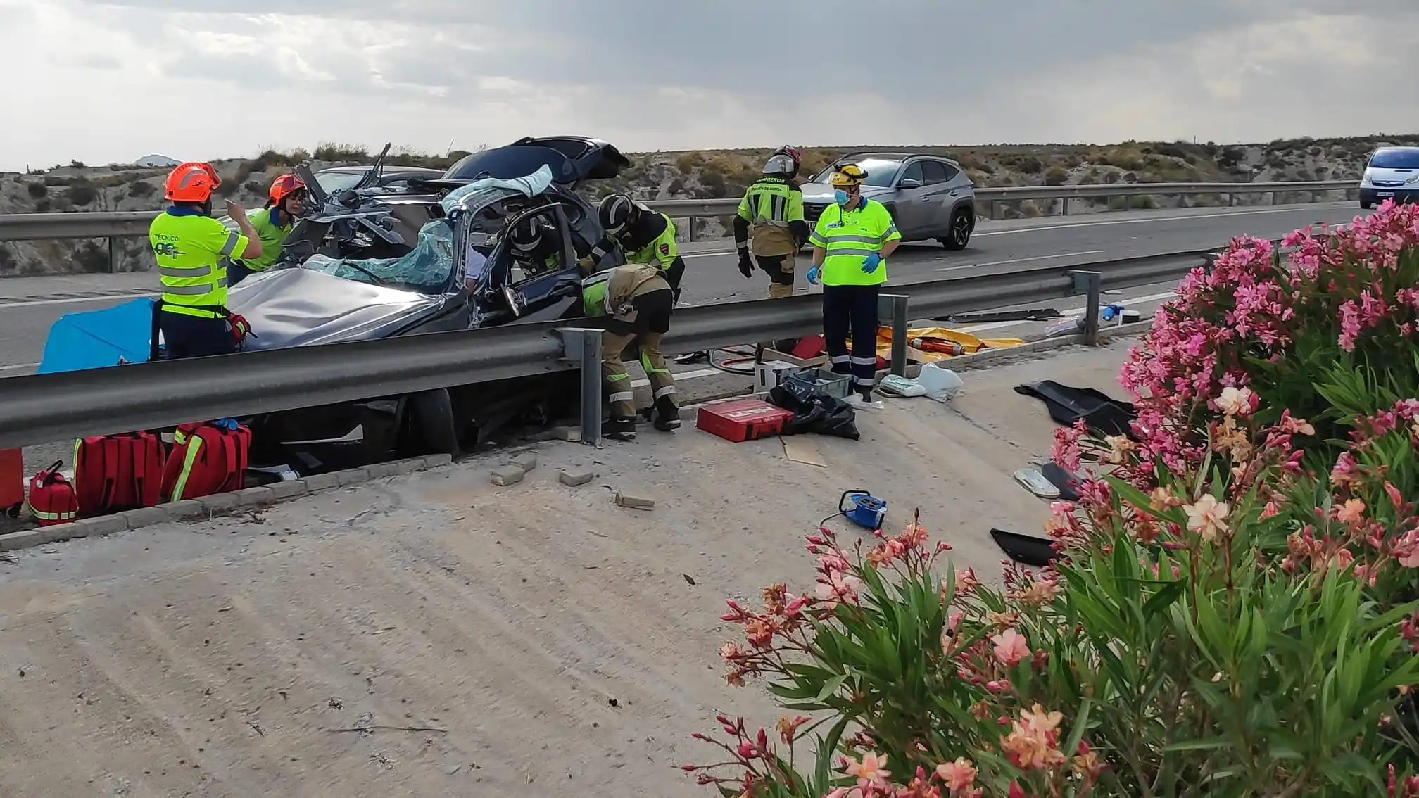 Image from Cieza en la Red: Dos heridos en un accidente de tráfico ocurrido en la A30 en Cieza   M...
