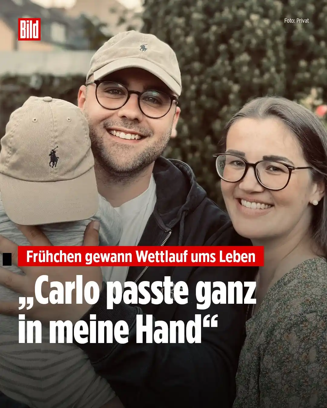 Image from BILD: ✨ Ein Wunder namens Carlo ✨ Im Juni 2024 erlebten Jan und Lena Valenti...