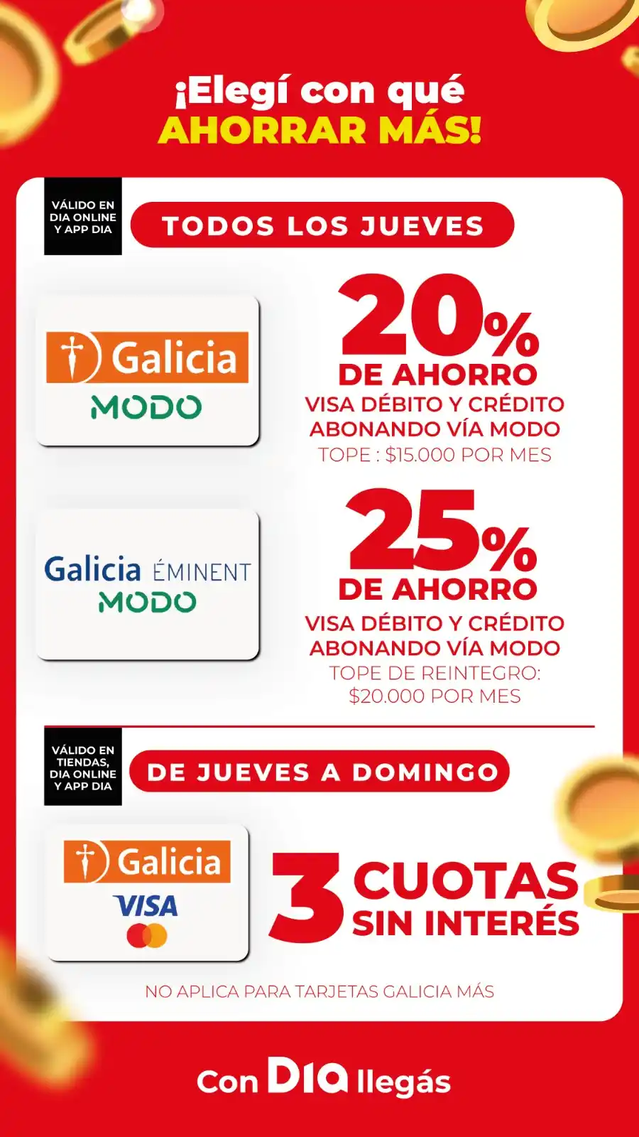 Image from Supermercados Dia Argentina: 😉 *Entre nos… mañana ¡elegí cómo AHORRAR más!* 💳🛒 <a class="text-b...