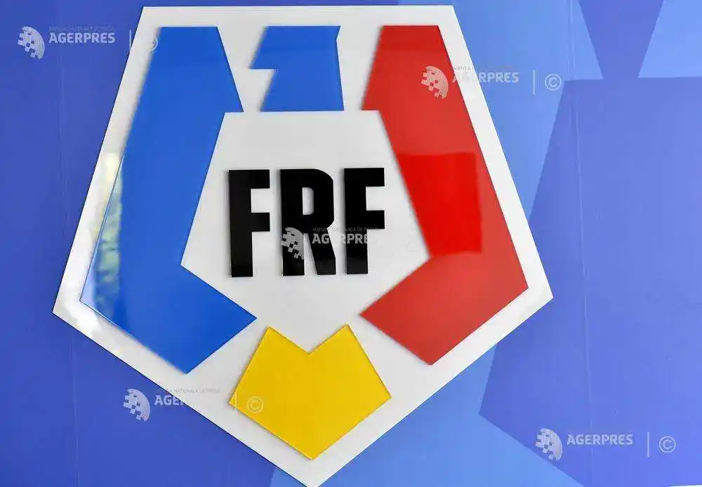Image from Agerpres: *Fotbal: Adrian Mitelu a întrerupt Adunarea Generală a FRF - Federația...