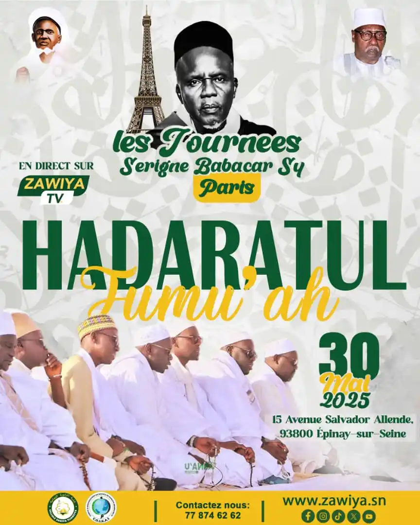 Image from Cellule Zawiya Tidiane: ✨🇫🇷 Hadaratul Jumu’ah à Paris Dans le cadre des Journées Serigne Bab...