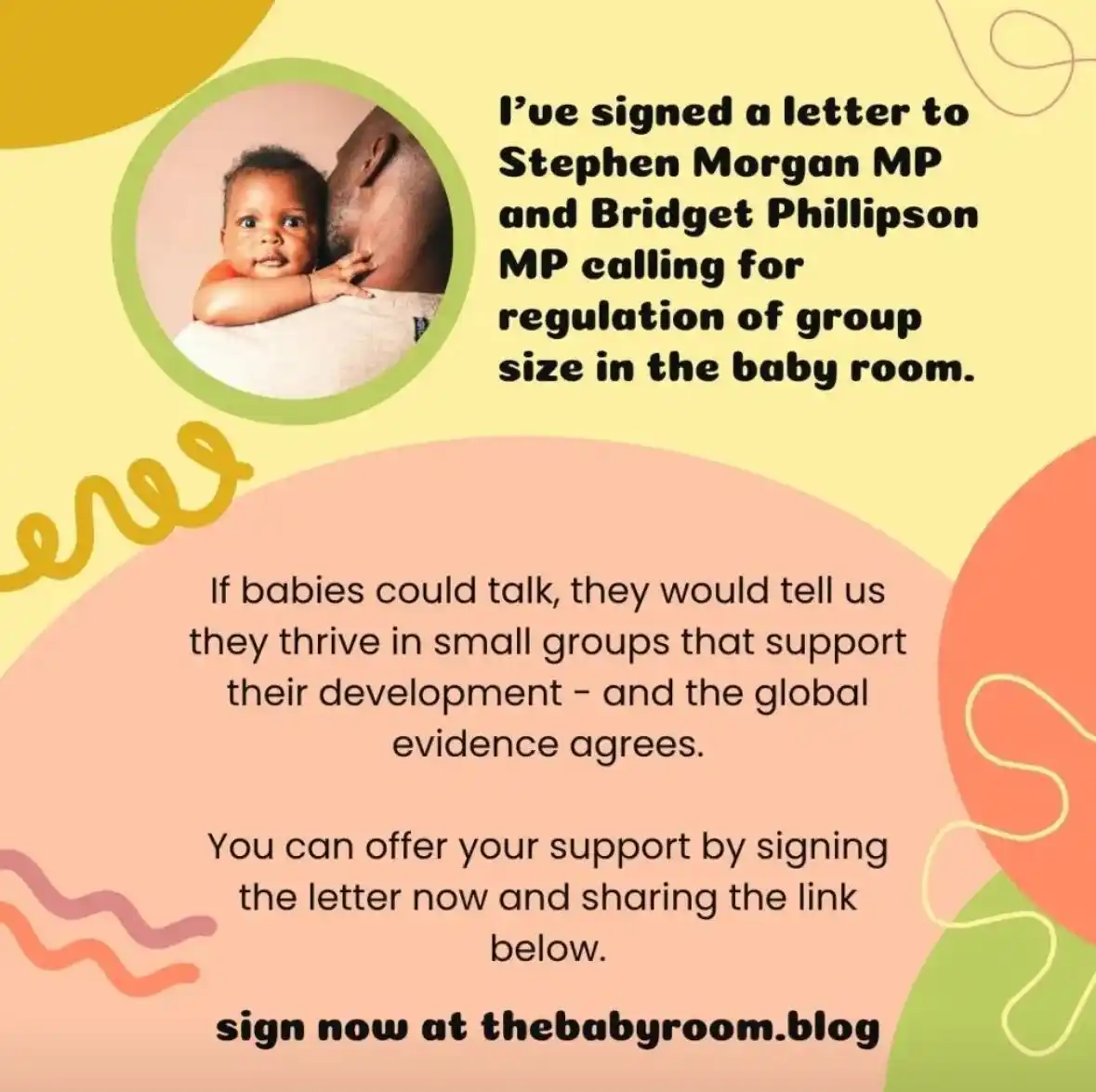 Image from Early Years Reviews: I’ve added my name today to this important letter to Stephen Morgan MP...