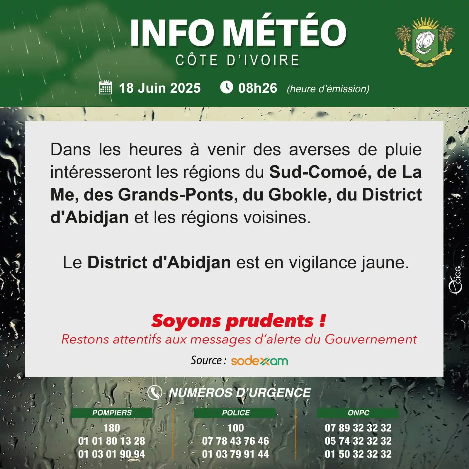 Image from Gouvernement de Côte d’Ivoire: ⛈ *<a class="text-blue-500 hover:underline cursor-pointer" href="/hash...