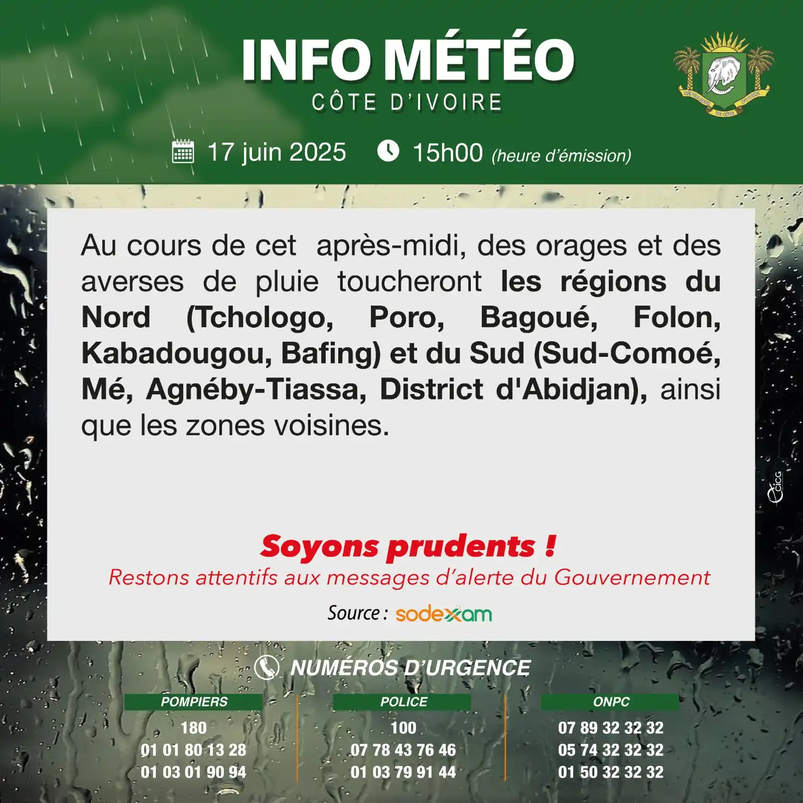 Image from Gouvernement de Côte d’Ivoire: ⛈ *<a class="text-blue-500 hover:underline cursor-pointer" href="/hash...