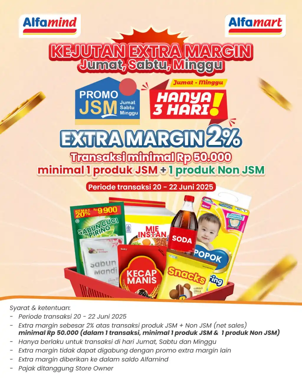 Image from Alfamind: ✨KEJUTAN EXTRA MARGIN! 🥳🔥  Panen cuan di akhir pekan🤩 Transaksi pro...