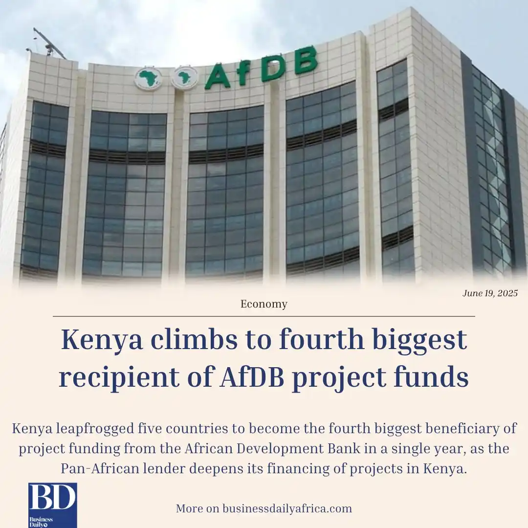 Image from Business Daily: Kenya climbs to fourth biggest recipient of AfDB project funds More ...