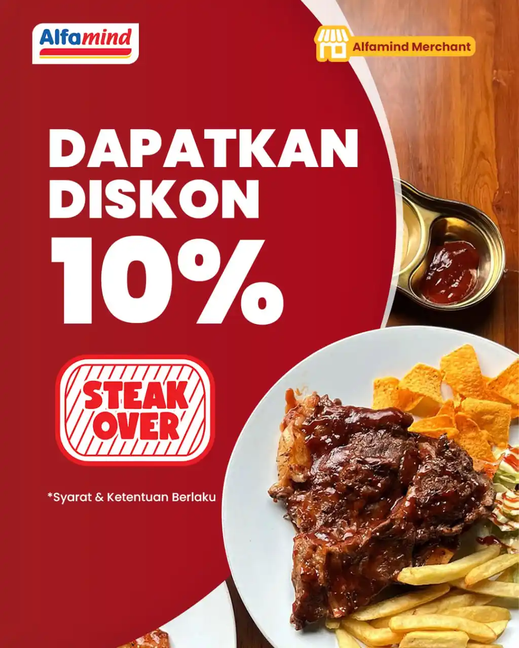 Image from Alfamind: Makan steak lebih murah dengan Alfamind🥩 Cus ke Steak Over Galaxy Be...