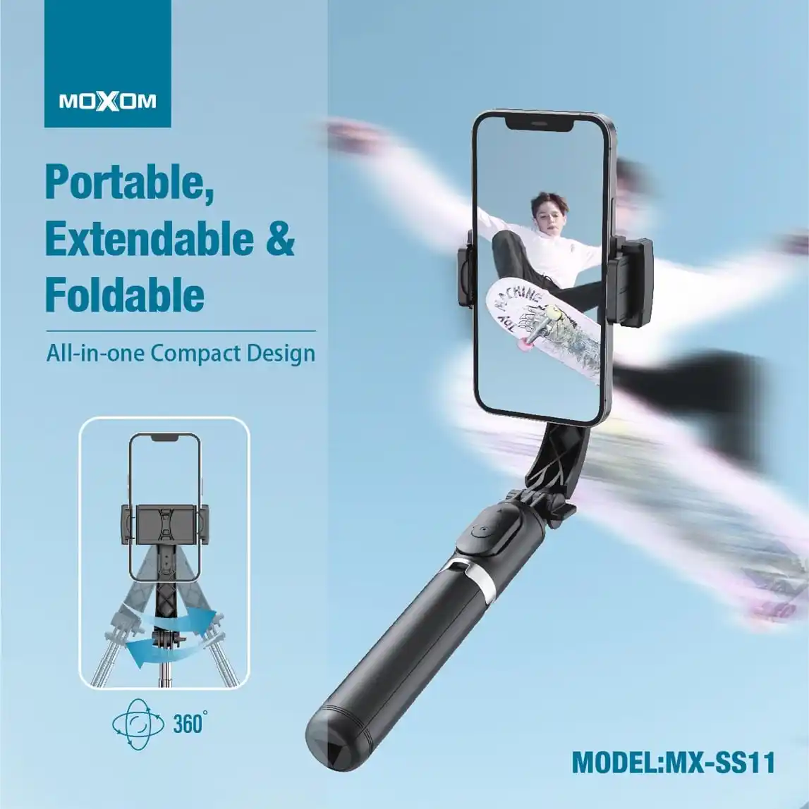 Image from VILLAGE TECH: *Moxom Gimbal Stabilizer* _MX-SS11_ 🍃90° Rotation Angle 🍃10M wor...