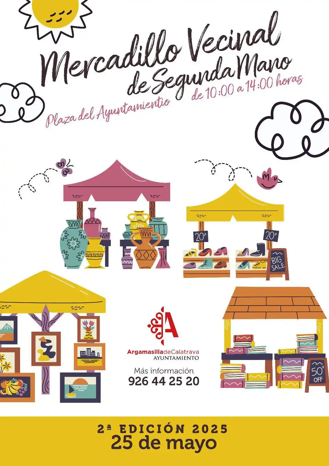 Image from Ayuntamiento de Argamasilla de Calatrava: *¡No te pierdas el Mercadillo Vecinal de Segunda Mano en Argamasilla d...