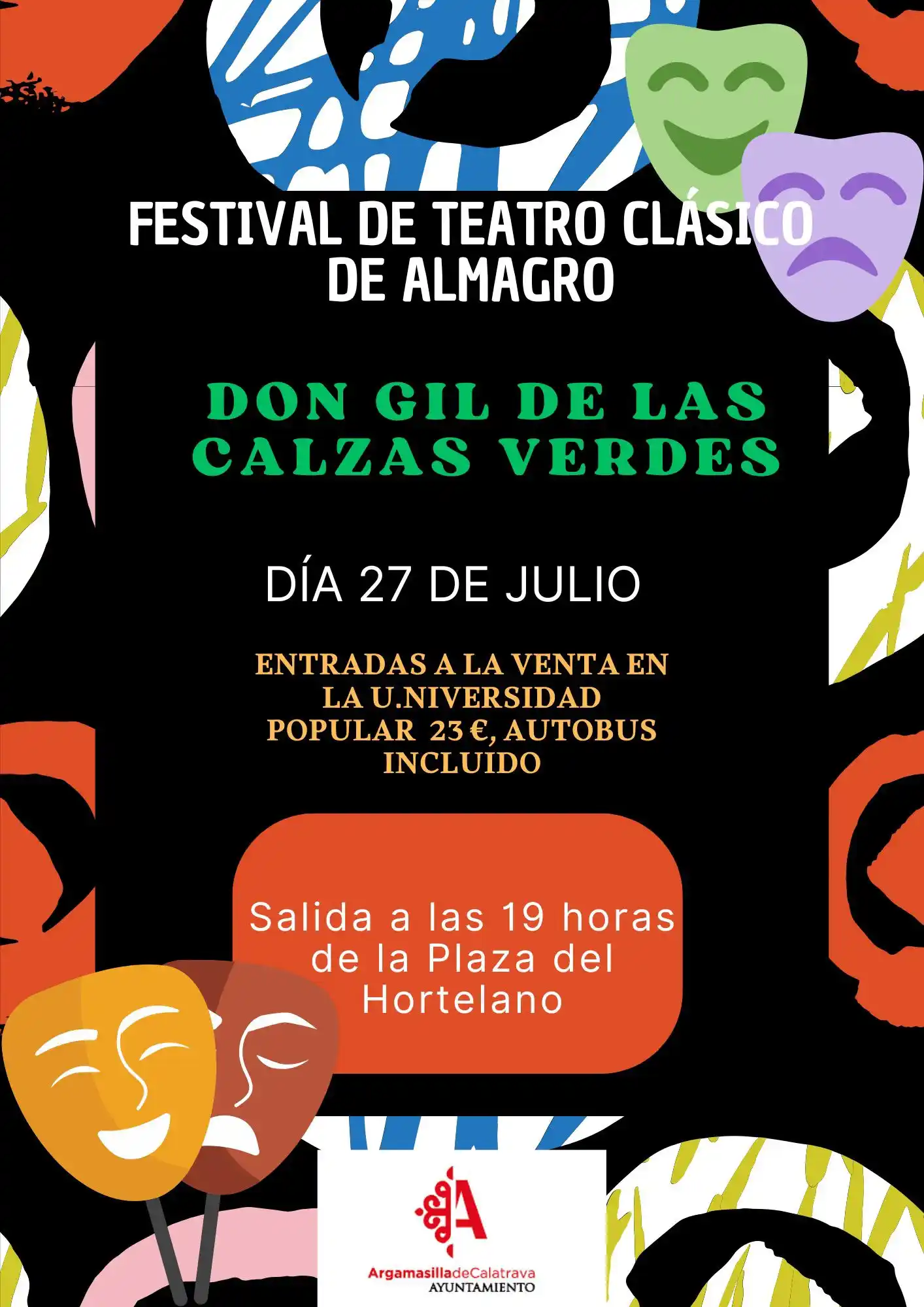 Image from Ayuntamiento de Argamasilla de Calatrava: 🎭 ¡Nos vamos al Festival de Teatro Clásico de Almagro!  El próximo 27...