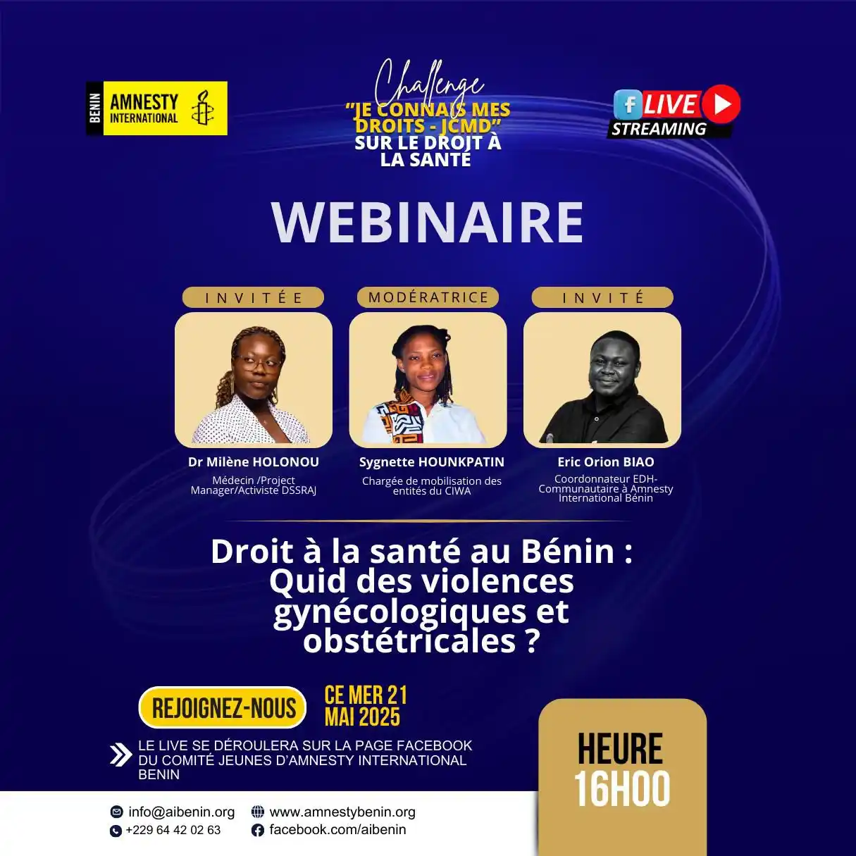 AMNESTY INTERNATIONAL BENIN post
