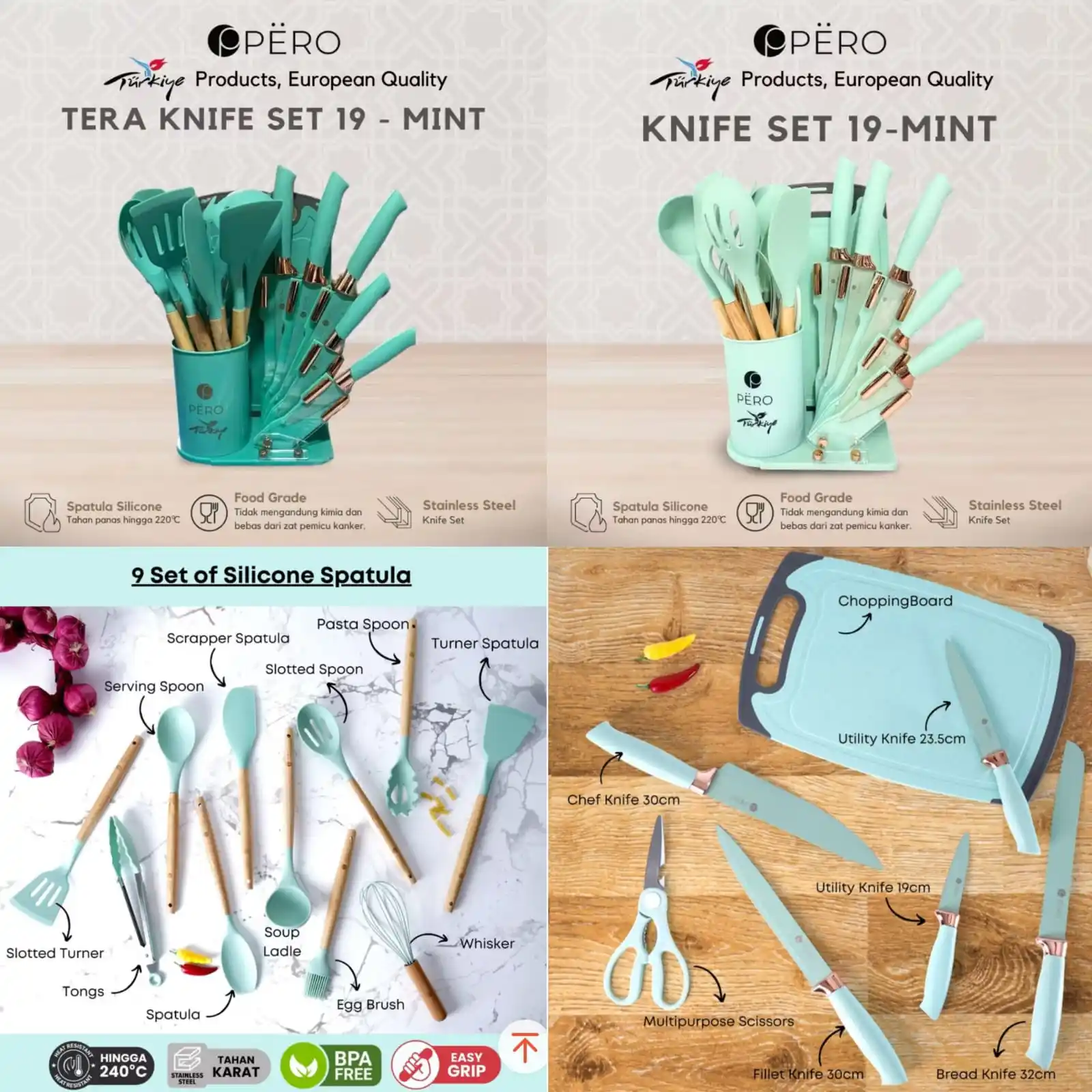 Image from jastipcini🩷🎀: 🍳 *OPEN PO PERO* 🍳  *_Tera Knife Set 19_* 💸 279.000 NETT  ❌closed 1...
