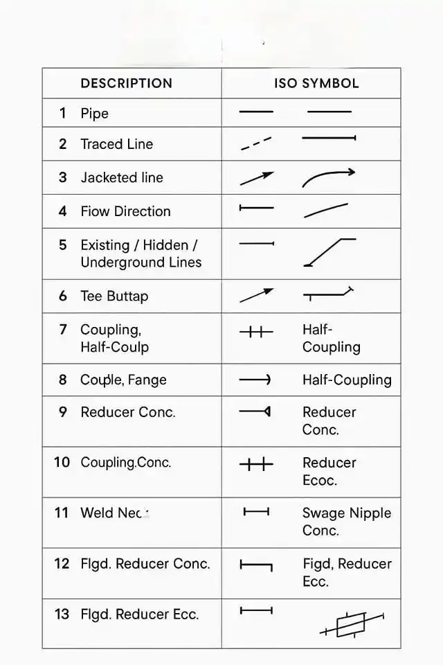Image from Piping Engineering World: Piping Isometric Symbols and Legends...