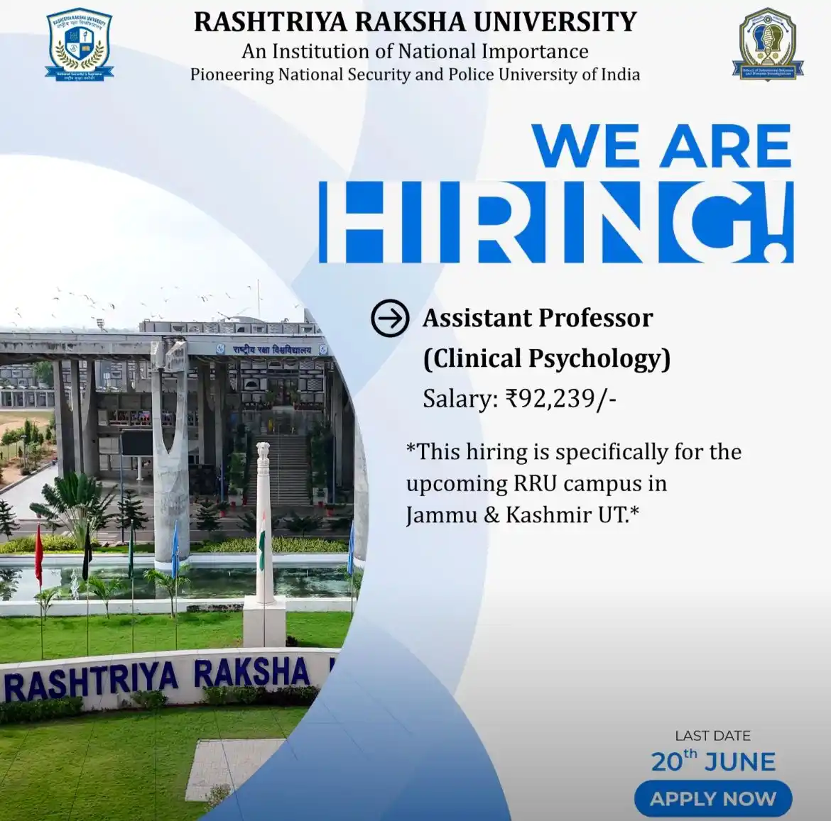 Image from ANJALI PSYCHE TALKS: Rashtriya Raksha University, an Institution of National Importance pio...
