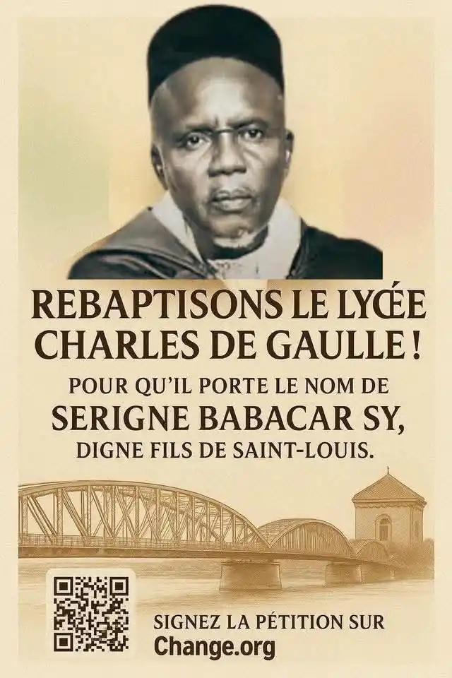 Image from Cellule Zawiya Tidiane: Rebaptisons le Lycée Charles de Gaulle de Saint-Louis ! Pour qu’il po...