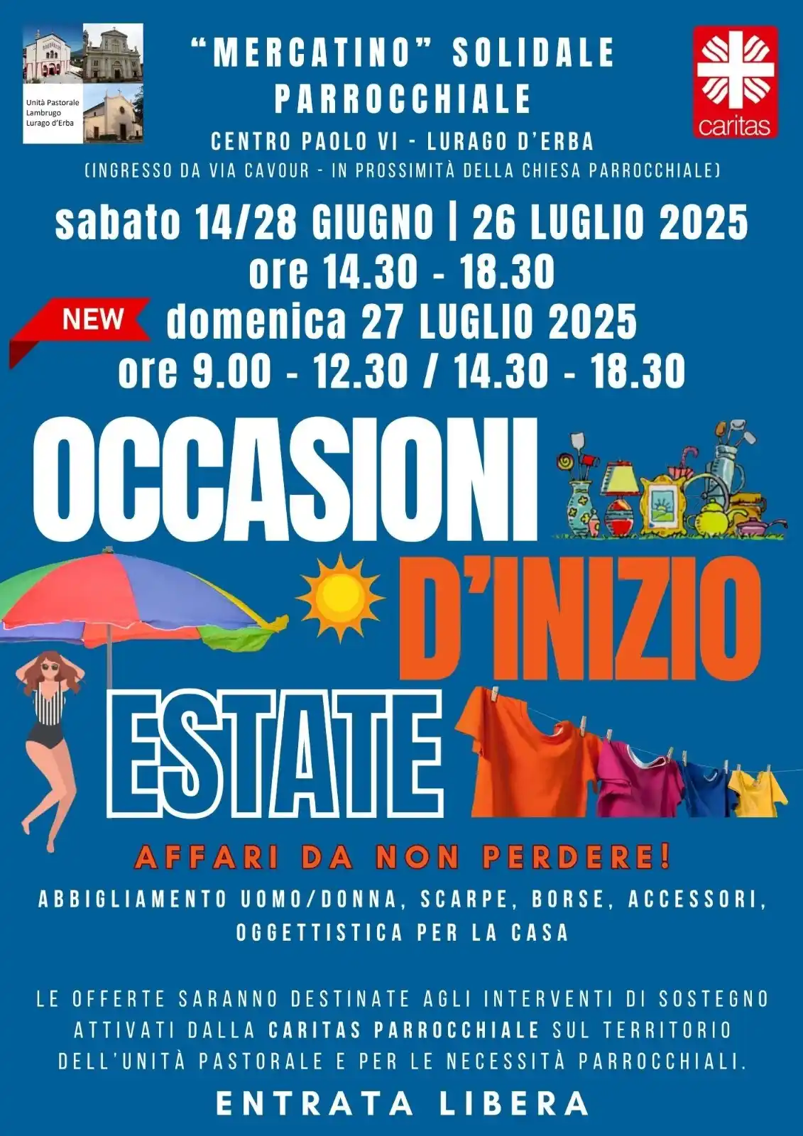 Image from Comune Lurago d'Erba: Sabato *14 giugno 2025* dalle ore 14.30 alle 18.30 Centro Paolo VI - V...