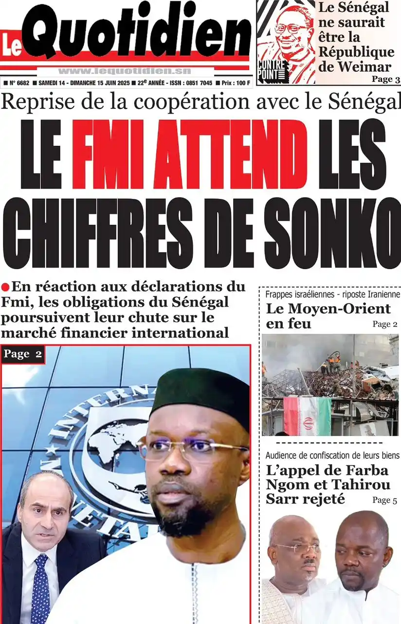 Image from GROUPE D'INFORMATION GÉNÉRALE.: —- Titres des journaux du jour 14 Mai 2025, *AA INFO*...