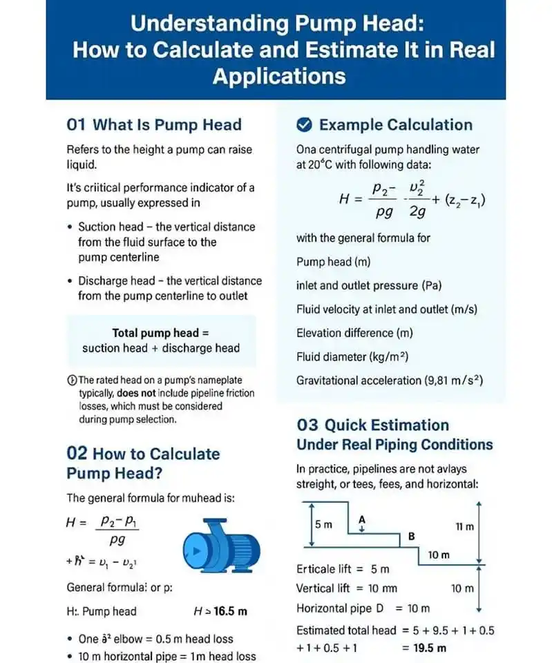 Image from Piping Engineering World: Understanding Pump Head - How to Calculate and Estimate it in Real Wor...
