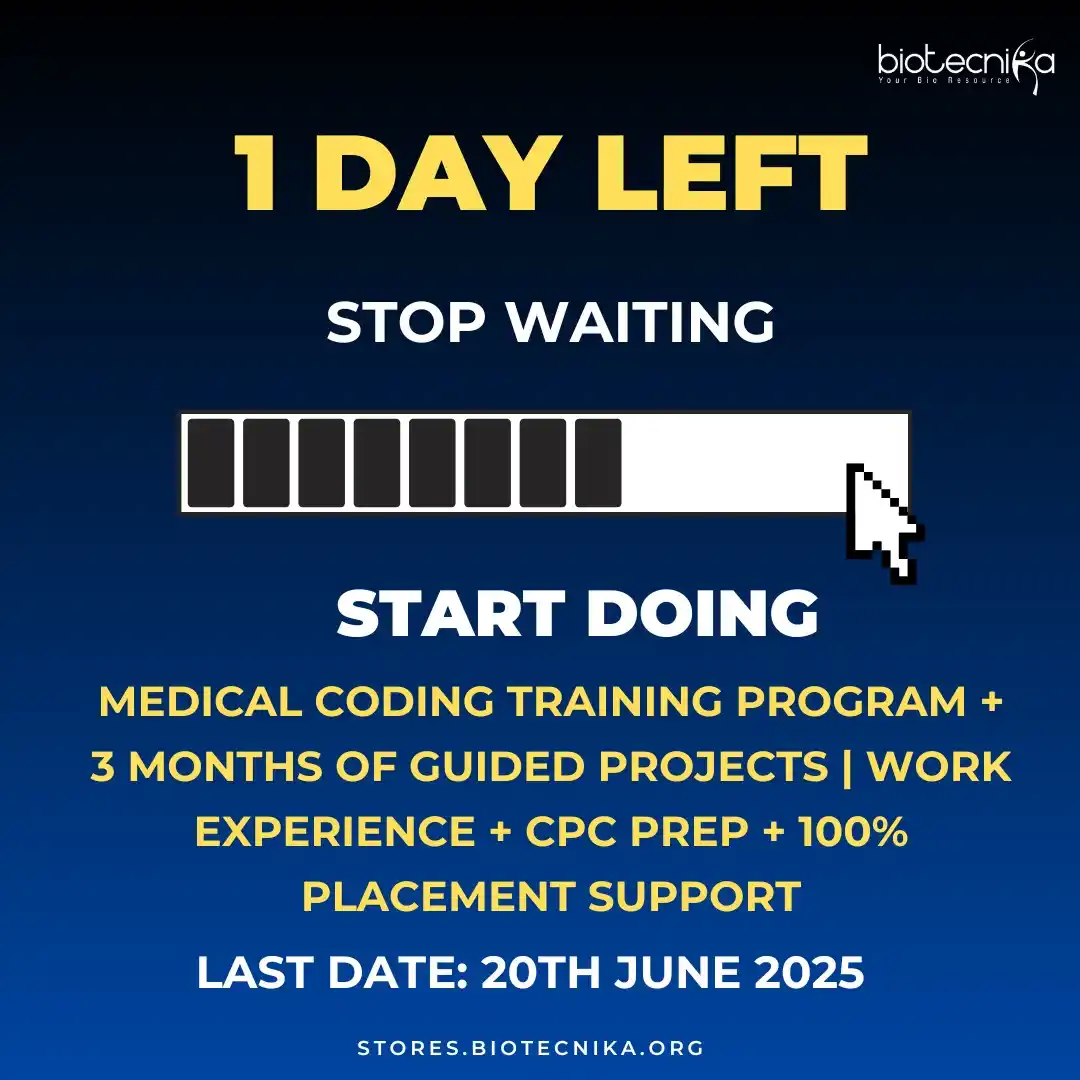 Image from Biotecnika Official ( Biotech, Biology Jobs Exams, Scholarship, Internship): *🚨 Urgent: Just 1 Day Left!*  🎓 Life Science Graduates & Freshers – ...