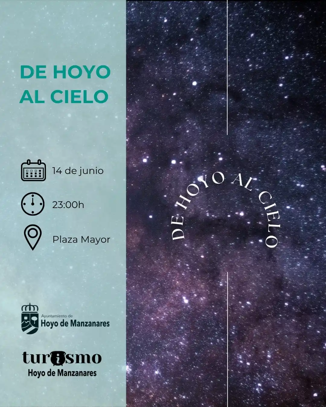 Image from Hoyo de Manzanares Actualidad: Vuelve “De Hoyo al Cielo” el próximo sábado 14 de junio ✨🔭  Te propon...