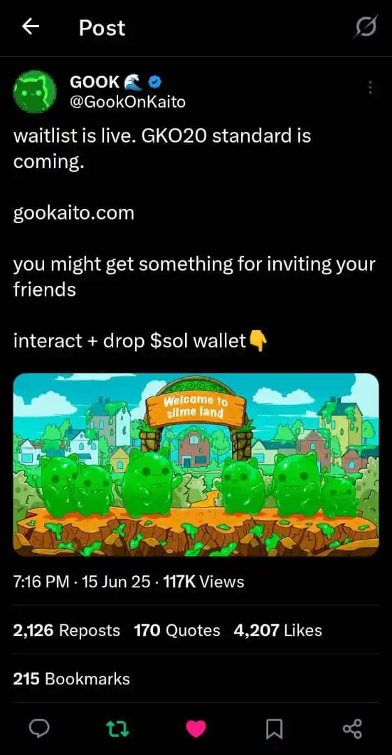 Image from 𝓦𝓮𝓫3: *Waitlist is live. GKO20 standard is coming.*  *The first ever project...