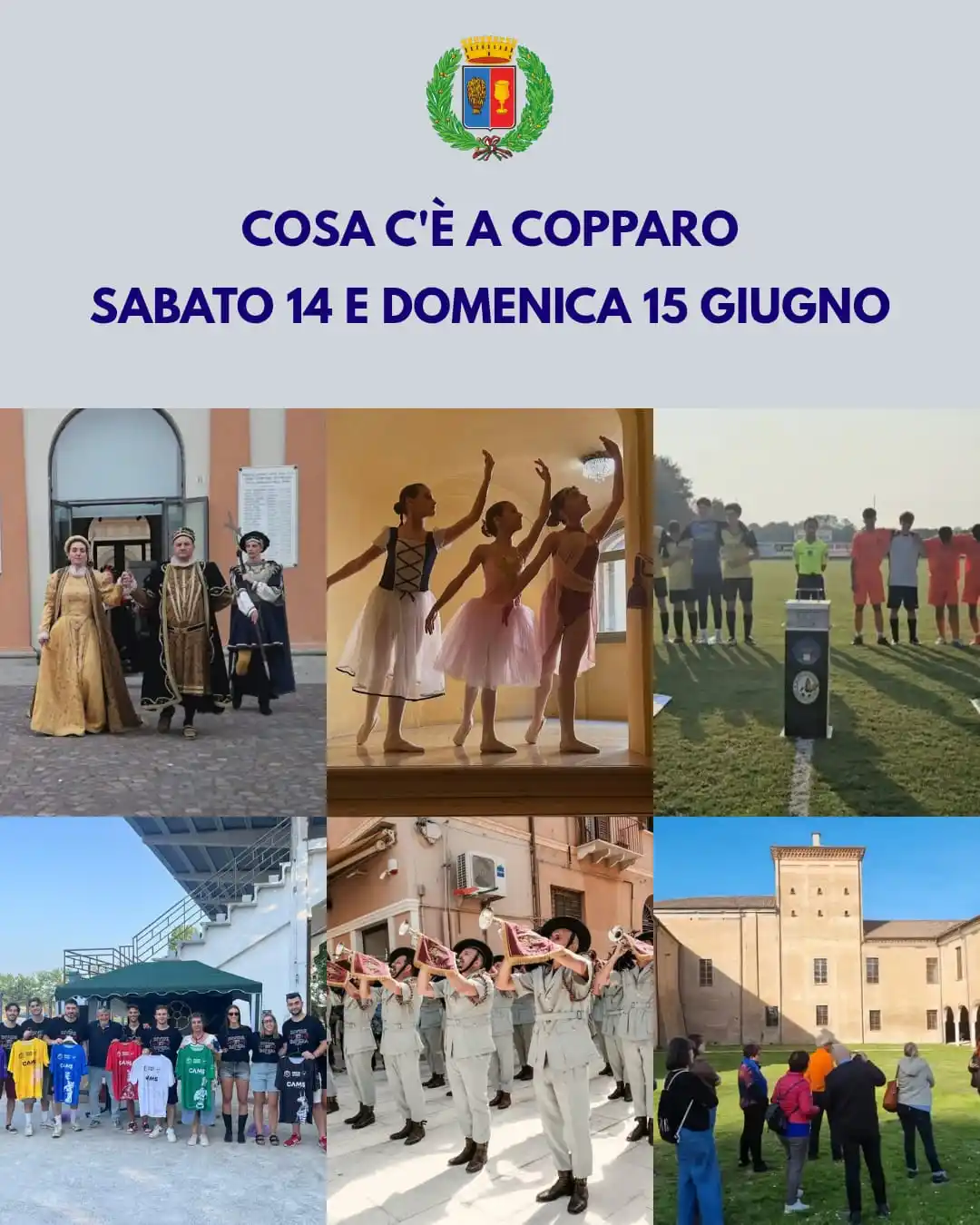 Image from Comune di Copparo: 📆 *Cosa c'è questo week end a Copparo?* 👑 Sabato 14, alle 21, in p...